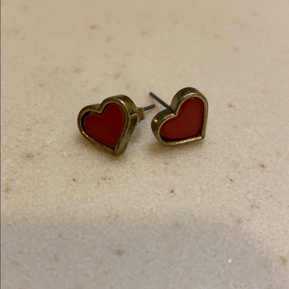Retro heart earrings